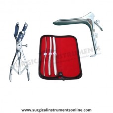 Hegar uterine dilator 3 pieces set,3-4, 9-10, 13-14, mathieu speculum, grave large